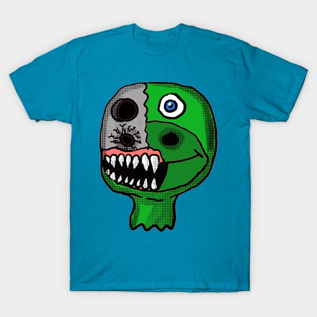 Zombie T-Rex Head T-Shirt by Eric03091978